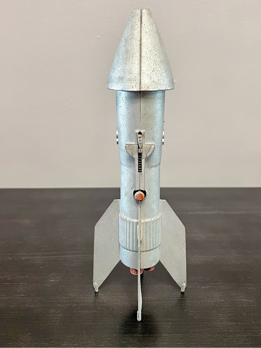 VTG 1957 Astro Rocket Space Ship Mechanical Coin Bank Berzac Corp No Key